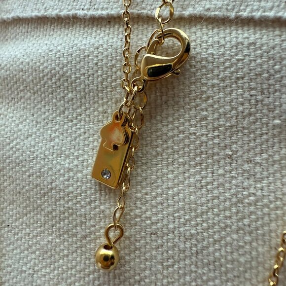 NWT Kate Spade Gold-Tone Pansy Pendant Necklace - Picture 4 of 5